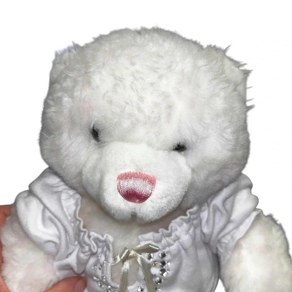 Build a bear workshop bab white teddy bear millennial business casual plush